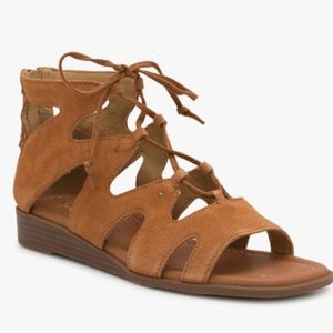 NEW Crown Vintage Leather Gladiator Sandals Low Heel Size 9.5